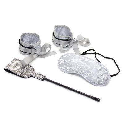 Comfortable Adjustable Soft Handcuff Set-UKRB90 (Handcuff+Blindfolds+Paddle)