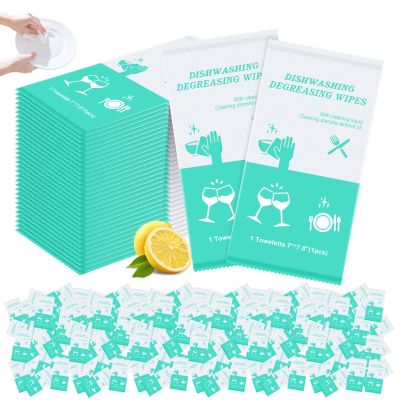twoworld Disposable Dish Cleaning Wipes,Dish Wipes for Washing Dishes No Water for Camping Travel Kitchen Outdoor(pack of 100)