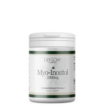 Myo-Inositol 1000mg 30 Day Supply Hormonal & Reproductive Health Support Gluten-Free, Vegan & Vegetarian Friendly Mood, Metabolism & Ovarian Function Supplement