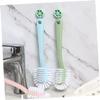 DEARMAMY 4pcs Shoe Cleaning Brush Set with Hanging Plastic Handles, Multi-surface Laundry and Bathroom Scrubbing Tools for Household Dirt Removal and Shoe Care Random Color view 3