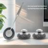 CHAXIDU Stainless Steel Wool Scrubber Set, Long Handle & Handle Brushes,Metal Brush for Pots, Pans, Grills & Cutlery Cleaning (3 Pack) view 4