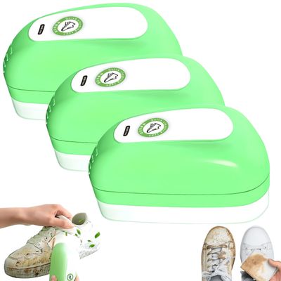 Water-Free Gentle Cleansing Shoe Brush, Multipurpose Sneaker Cleaner with Shoe Brush, Quick Care Shoes Clean for White Shoe, Leather, Suede (3Pcs)