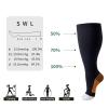 3 Pairs 2XL-7XL Plus Size Compression Socks 20-30 mmHg Wide Calf Open Toe Compression Support Stocking (AY003-20, 2XL) view 4