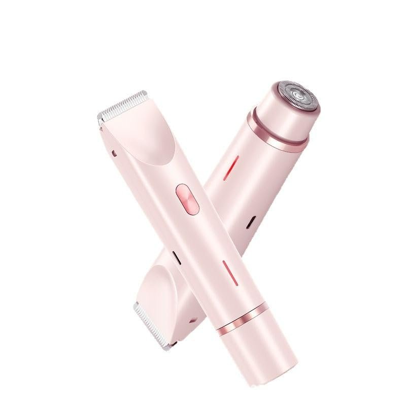 2 in 1 Electric Lady Shaver for Women Bikini Trimmer Cordless Wet & Dry Electric Razors Rechargeable IPX7 Waterproof Lady Body Shaver for Face Body Legs Arms Underarms Hair(Pink)