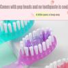 5 in 1 Toothbrush & Floss, Portable Pre-Pasted Mini Travel Toothbrush Set with Floss, Pick & Tongue Scraper, Disposable Mini Toothbrushes for Travel, Camping (2) view 2