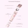 2 in 1 Women Electric Bikini Shaver, Dual Head Electric Razor for Lady, Painless Hair Removal, Private Area Body Shaver, Ipx7 Waterproof, Wet and Dry Use for The Face, Body (Pink) view 3