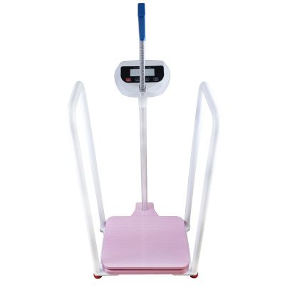 Assist The Elderly in Measuring Weight gain While Standing, with an Electronic Scale with armrests, Suitable for use in clinics, Hospitals, Schools, Nursing Homes (Pink)