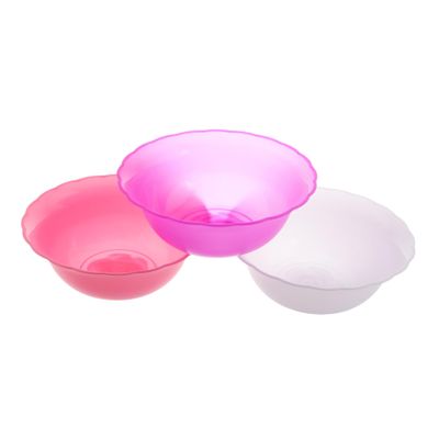 FRCOLOR 3pcs Plastic Round Facial Bowls Bathroom Face Basin Portable Sink Wash Basin for Comfortable Cleansing Experience and Multifunctional Design at Home or Kitchen