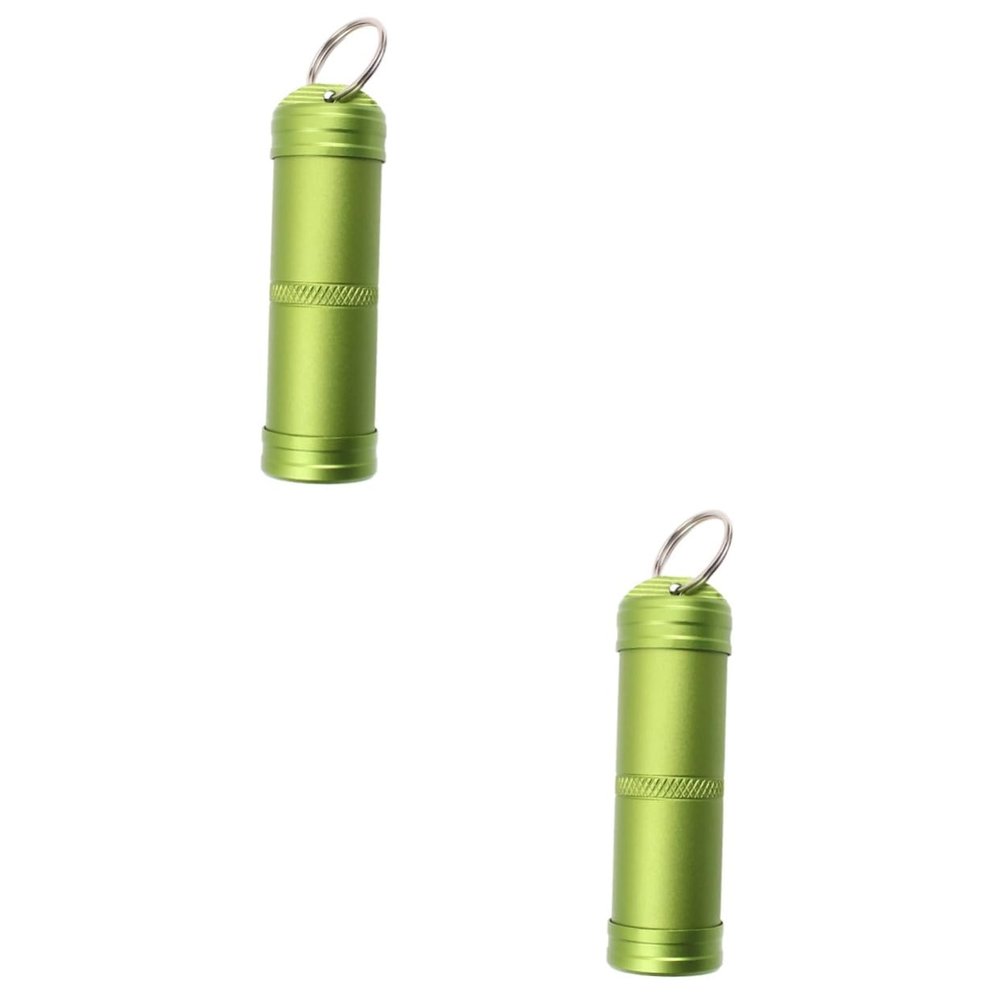PACKOVE 2pcs Pill Container Sealed Holders for Emergency Pill Holder Small Airtight Container Organiser for Medicine Random Color