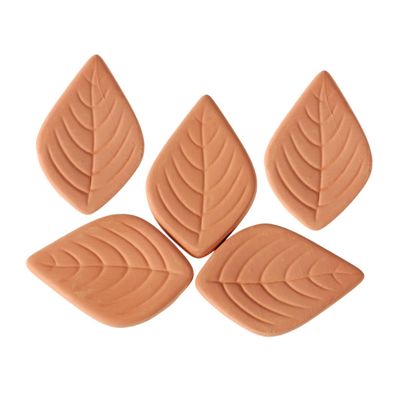 Gatuida Brown Sugar Softener Discs Terracotta Sugar Saver for Kitchen Storage Containers Reusable Leaf-shaped Moisture Absorber 5pcs in Kraft Box with Protective Cushioning