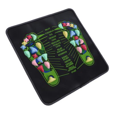 NULYLU Foot Massage Mat for Relaxation and Acupressure Stone Reflexology Mat for Foot and Leg Care Portable and Massage Pad for Home Office and Travel Use