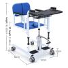 Adjustable Patient Lift Hydraulic Wheelchair with 180 Split Seat and Bedpan Dining Table for Safe Transfers and Comfort view 2