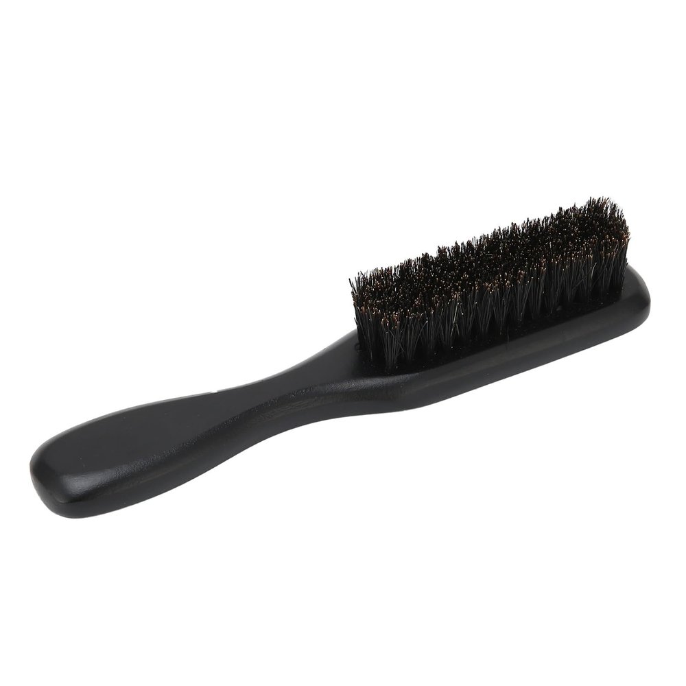 Bristle Beard Brush Hair Combs With Wooden Handle For Men Black(2PCS)