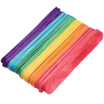 Homoyoyo 200 Pcs Wooden Craft Sticks with Smooth Surface and Lightweight Design for DIY Projects and Ice Cream Making, for Boys and Girls and Creative Crafting