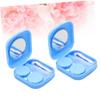 Beavorty 2pcs Lens Container Set Portable Contact Lenses Case Nursing Bottle Mirror Tweezers Suction Stick for Travel Outdoor view 3