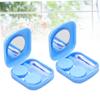 Beavorty 2pcs Lens Container Set Portable Contact Lenses Case Nursing Bottle Mirror Tweezers Suction Stick for Travel Outdoor view 4