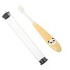 DEARMAMY Children's Manual Toothbrush Yellow Pp and TPR Material with Soft Supple Bristles Safe and Comprehensive Cleaning with Bucket for Ages 2-12 for Kids Daily Oral Care view 1