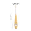 DEARMAMY Children's Manual Toothbrush Yellow Pp and TPR Material with Soft Supple Bristles Safe and Comprehensive Cleaning with Bucket for Ages 2-12 for Kids Daily Oral Care view 2