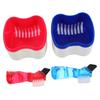 Anneome 2pcs Denture Toothbrush and Storage Box Set for Dentures with Sturdy Pp+Nylon Material, Elegant European Style, Suitable for Home and Travel Use with Comprehensive Oral Care