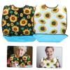 COLLBATH 2pcs Oil Bib for Adults Reusable Dinner Bibs Household Clothing Protector Eating Accessory for Elderly Folding Washable view 2