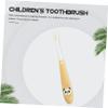 CALLARON Panda Kids Toothbrush Soft Bristles Manual Teeth Cleaning Tool Storage Bucket for Children Ages 2-12 Yellow view 4
