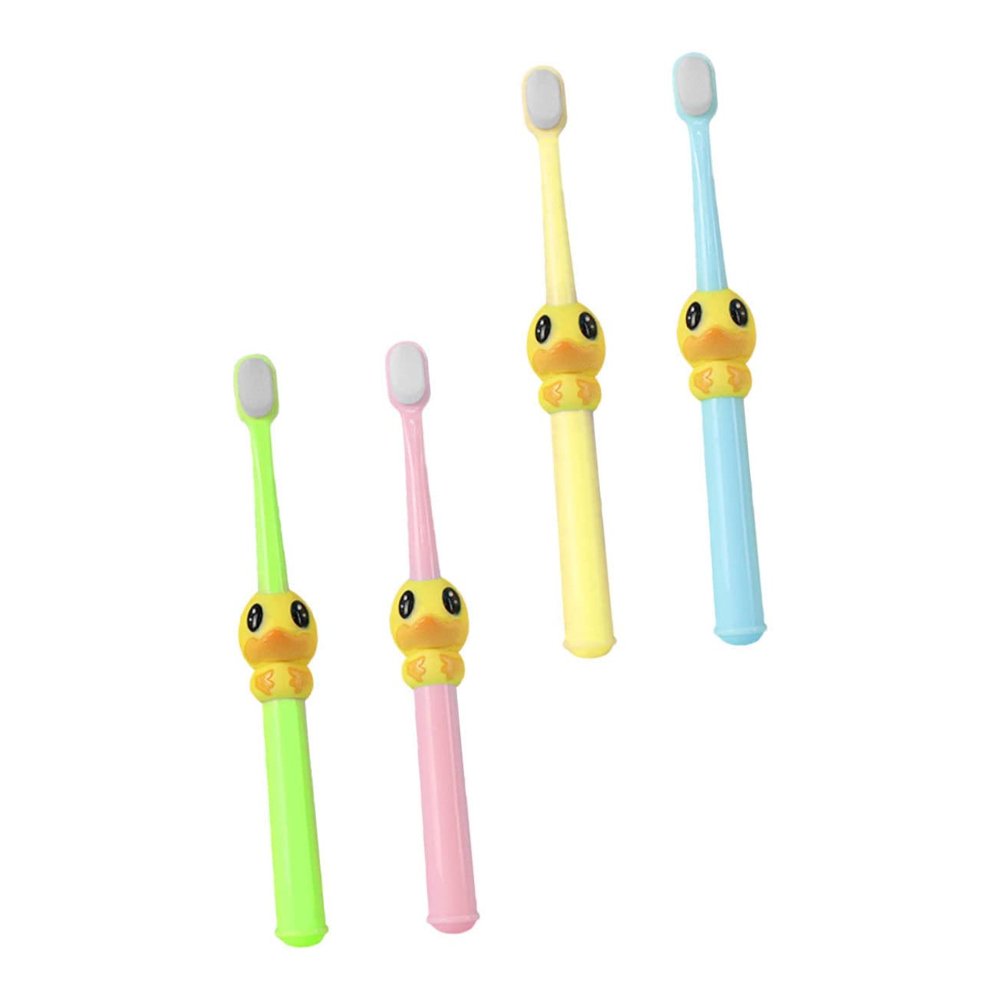 Ipetboom 4pcs Children Toothbrush Set with Soft Pp Bristles for Ages 2-10, Cartoon Modelling Design to Encourage Oral Care Habits and Effective Teeth Cleaning for Kids
