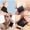 iplusmile 6pcs Elastic Wrist Sweat Bands Black Sports Wrist Straps for Running and Gym Breathable Absorbent Fitness Wristbands for Men and Women Exercise Protectors for Sprain Recovery view 2