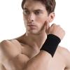 iplusmile 6pcs Elastic Wrist Sweat Bands Black Sports Wrist Straps for Running and Gym Breathable Absorbent Fitness Wristbands for Men and Women Exercise Protectors for Sprain Recovery view 4