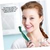 DEARMAMY Double-Sided Denture Brush Toothbrush with Hard Bristles 3pcs Suitable for Denture Care Washable Plastic Handle for False Teeth Cleaning view 4