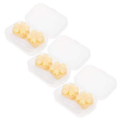 CALLARON 3pcs Contacts Lens Case Crystal Lens Holder for Travel Small Portable Design Storage Box