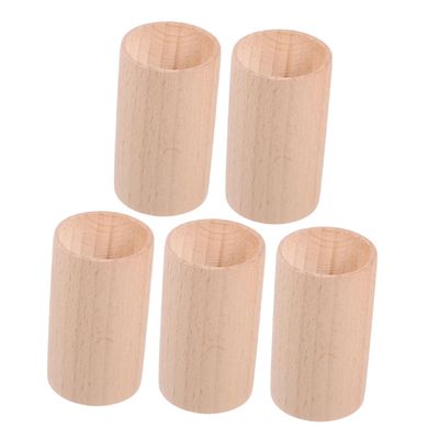 TOPPERFUN 5pcs Wood Aromatherapy Diffuser Set, Small Spaces Diffuser, Easy-to-use Essential Oil Accessory for Home, Car and Wardrobe, Portable Scent Base