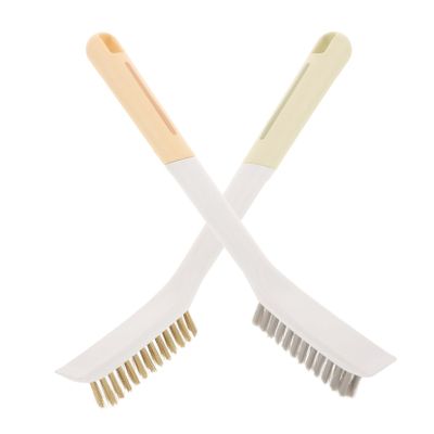 KOMBIUDA 2pcs Kitchen Cleaning Brush for Stove Oven Wire Brush Long Handle for Gas Stove and Grill