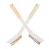 KOMBIUDA 2pcs Kitchen Cleaning Brush for Stove Oven Wire Brush Long Handle for Gas Stove and Grill view 1