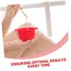 Beaupretty Silicone Mask Bowl for Facial Mask Mixing Non-stick Wax Heater Inner Pot for Waxing Machine Red Kitchen Accessories Hair Removal Wax Warmer Replacement Bowl view 3
