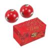 VALICLUD 2pcs Red Metal Hand Massage Balls for Fitness and Relaxation Elegant Appearance Fitness Handballs to Relax Hand Fatigue and Improve Grip Strength view 1