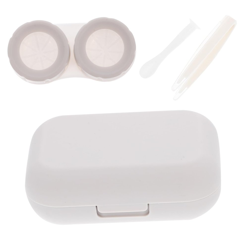 HAPINARY Portable Contacts Lens Case with Mirror and Tools for Clean and Safe Storage, Lightweight ABS and Glass Contact-Lens Box Suitable for Suitcase or Bag