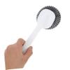 Alipis Kitchen Cleaning Brush Multi-functional Dish and Pan Scrubber Long Handle Cleaning Pot Brush with Replaceable Ball, Pp and Steel Wire, for Pots and Pans view 3