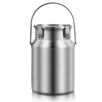 10L Stainless Steel 304 Milk Can for Liquid & Solid Storage, Transport Bucket with Sealed Lid & Unique Handle, Wine Pot, Dairy Jug, Versatile Container