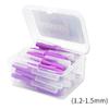 40Pcs Interdental Brush Floss Head Teeth Brushes Handheld Outdoor Oral Hygiene Tool Household Holiday Purple 1.2-1.5mm view 2