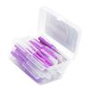40Pcs Interdental Brush Floss Head Teeth Brushes Handheld Outdoor Oral Hygiene Tool Household Holiday Purple 1.2-1.5mm view 3