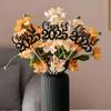 12 Pack Class of 2025 Graduation Centerpiece Sticks Glitter Class of 2025 Cake Toppers Diploma Grad Cap Table Centerpiece Sticks for School Graduation Theme Party Black view 3