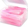 40Pcs Interdental Brush Floss Push-Pull Teeth Brushes Handheld Outdoor Oral Hygiene Tool Household Holiday Pink 0.7mm view 4