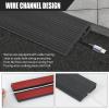 Threshold Ramp, 90cm Self Adhesive PVC Rubber Kerb Strip with 4 Holes, 1.5/2cm Height Door Step Ramp for Wheelchair (Black, 1.5cm) view 3