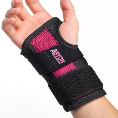 ABYON Wrist Support with Dual Splints for Carpal Tunnel, Tendonitis, Sprain & Arthritis Pain Relief, Adjustable Wrist Brace for Left or Right Hand, Ideal for Sleeping and Work, for Men & Women