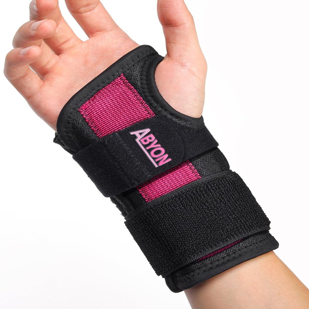 ABYON Wrist Support with Dual Splints for Carpal Tunnel, Tendonitis, Sprain & Arthritis Pain Relief, Adjustable Wrist Brace for Left or Right Hand, Ideal for Sleeping and Work, for Men & Women