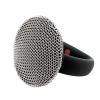 Penhderm Cast Iron Scrubber with Handle 316L Stainless Steel Chainmail Scrubber for Cast Iron Pan Skillet Cleaner,Skillets and Grills (Black) view 1