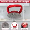 Penhderm Cast Iron Scrubber with Handle 316L Stainless Steel Chainmail Scrubber for Cast Iron Pan Skillet Cleaner,Skillets and Grills (Black) view 2