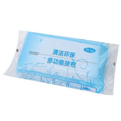 YUEYASHUX 80pcs Disposable Non stick Oil Non woven Fabric Duster Dish Cloth Hand Towel Kitchen Green Blue Pink 20 20.4cm (Blue)