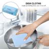YUEYASHUX 80pcs Disposable Non stick Oil Non woven Fabric Duster Dish Cloth Hand Towel Kitchen Green Blue Pink 20 20.4cm (Blue) view 4
