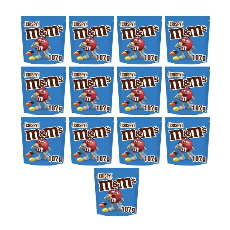M&M's Crispy Chocolate Bag 107g x 13 (Full Case)
